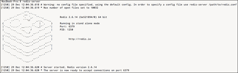 Start Redis server on Mac