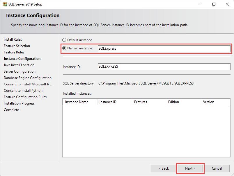 Define an instance name