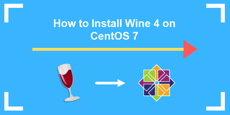 Header of tutorial on how to install wine on CentOS