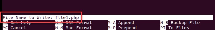 example of saving a file