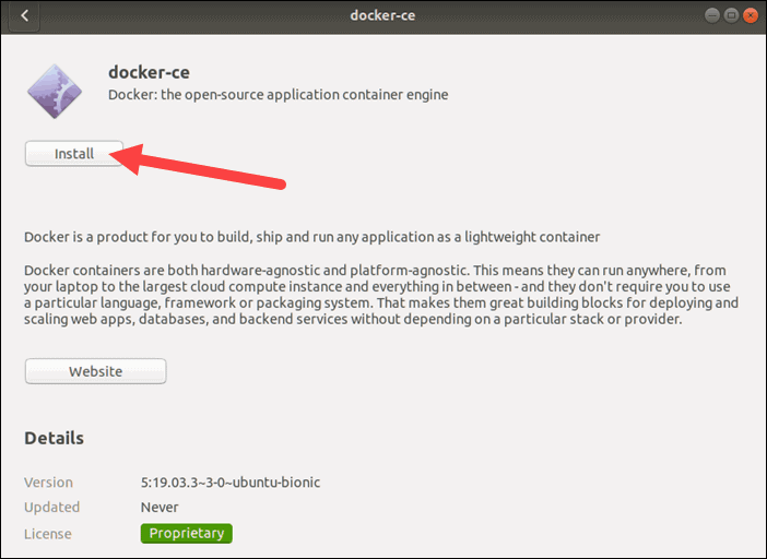installing a deb package in software manager