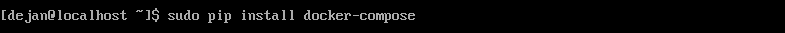 example of code for installing docker-compose with pip