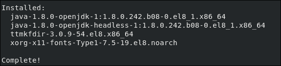 Install OpenJDK 8 Java on CentOS 8.