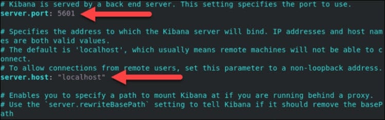Kibana configuration file.