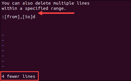 screenshot of Removed lines