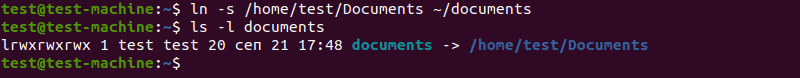 Creating a link to a directory with the ln command