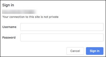 Kibana log in page with Nginx reverse proxy setup.