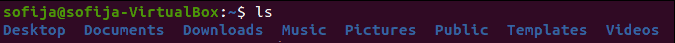 ls command example