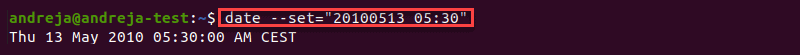 Manual time set in Linux