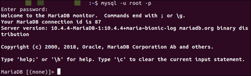 welcome to mariadb monitor