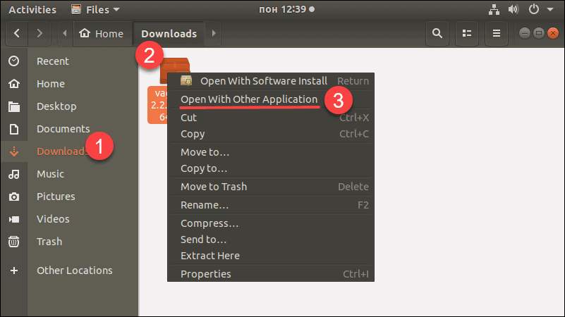 how to open deb package with gdebi package installer