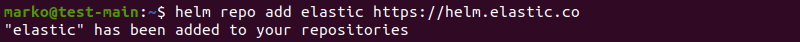 Adding the elastic repo in Helm