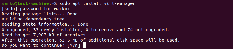 Installing virt-manager with apt