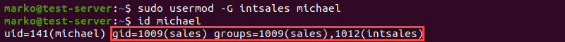 Adding a user to a supplementary group using the -G option