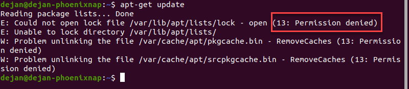 example of an action in Linux that requires elevated permissions