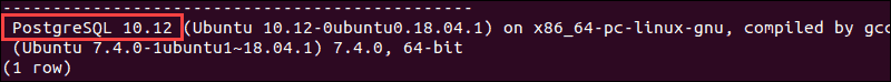 The location of the PostgreSQL version found from the Postgres shell.
