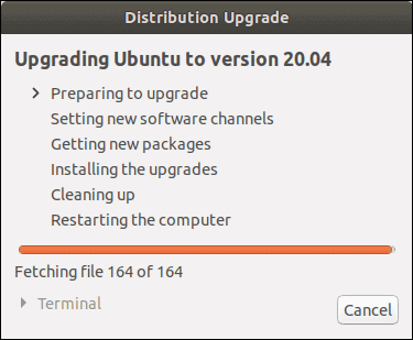 Preparing to upgrade to Ubuntu 20.04.