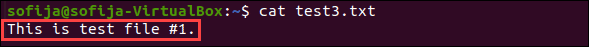 Redirect file contents using the cat command.