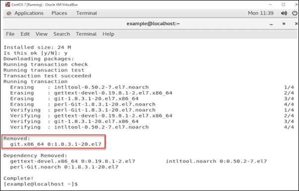 remove previous git version