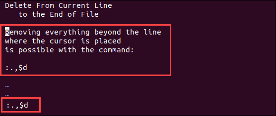 removal of lines