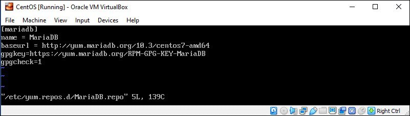 repo file for mariadb