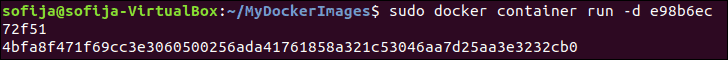 How to run a Docker container in detached mode.