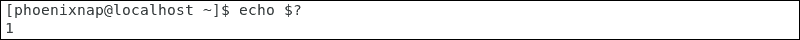 The result 1 indicates that no file was found ehan using echo command.