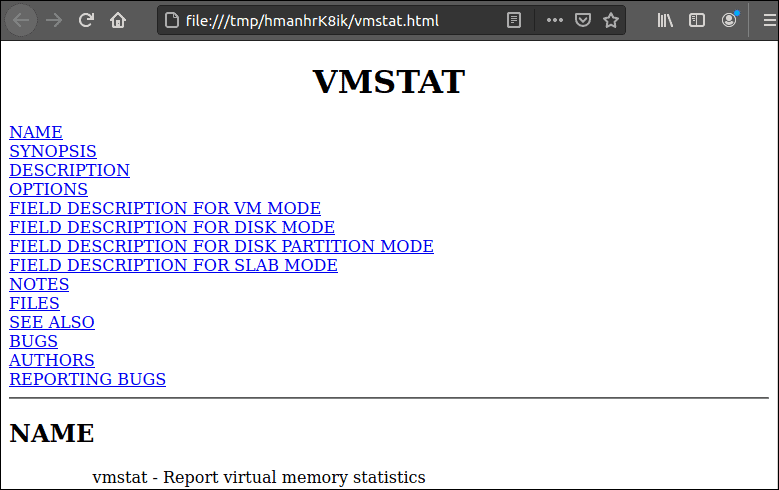Man pages can be read in browsers using the -H option.