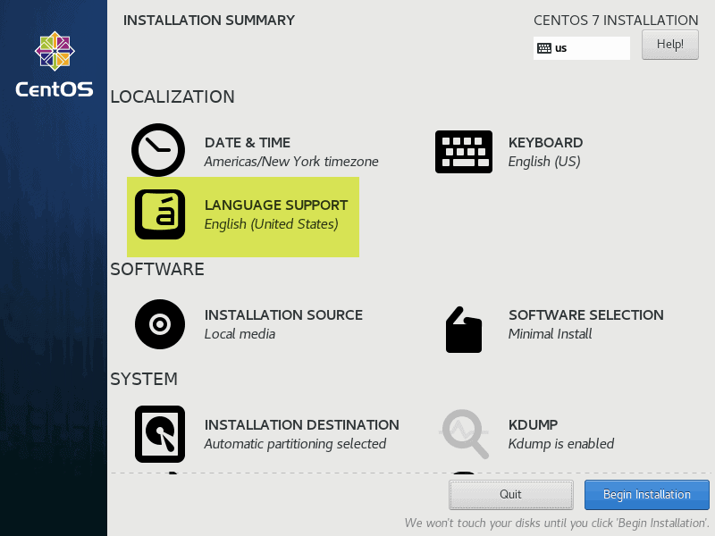 Choose the language for the support service.