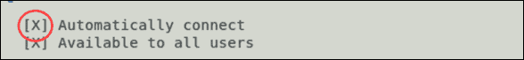 Enable automatic connection for network interface.