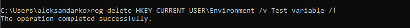 Unsetting a user-specific environment variable from the registry