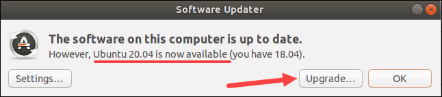 Upgrade to Ubuntu 20.04 via GUI.