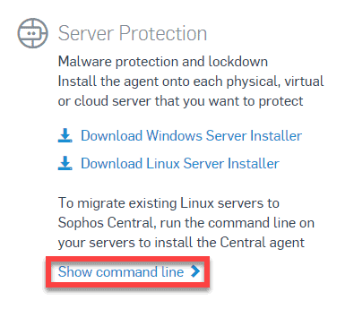 migrate existing Linux servers to sophos central