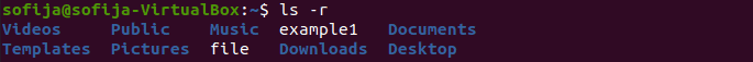 Sort directories and files in reverse order with ls command.