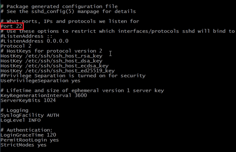 editing the sshd config file