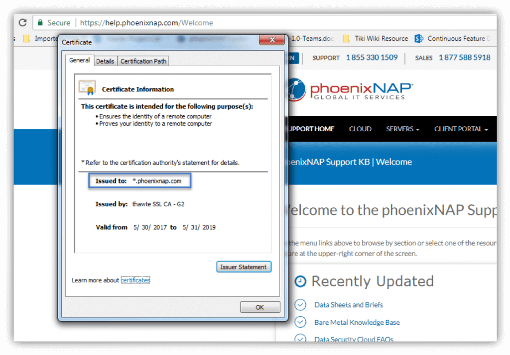 SSL certificate wildcard setup