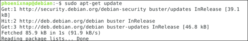 Command to update your software repository list