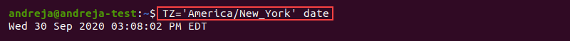 Switch to New York time zone in Linux
