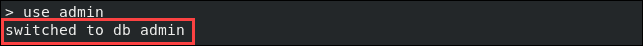 Switch to admin user in Mongo.