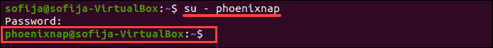 Switch to another Linux account and its environment.