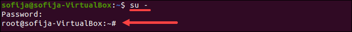 Switch to the root user on Ubuntu.