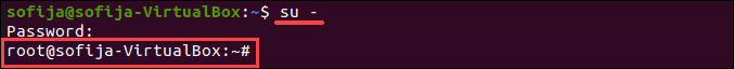 Switch to root user using the su command.