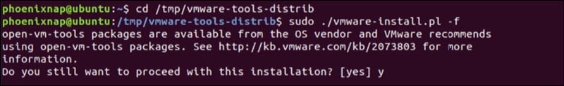 terminal install procedure on ubuntu