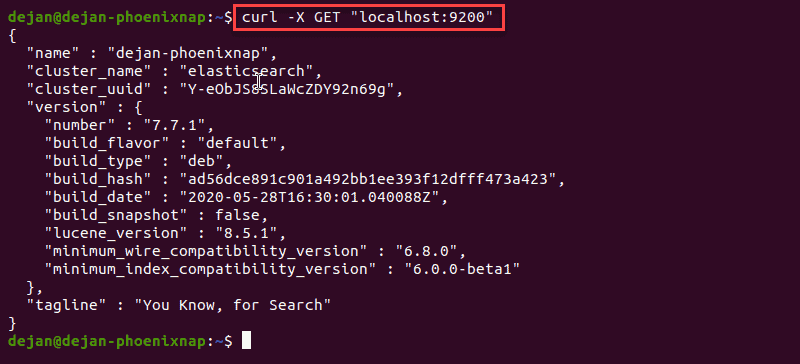 This image indicates that the elasticsearch cluster is active.