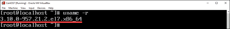 uname command to check kernel version