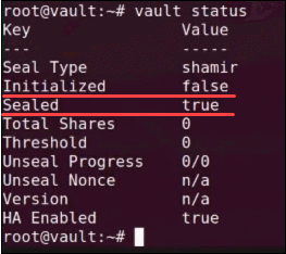 viewing the current vault status
