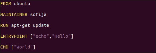 Example of a file in Vim showing the Vim color scheme.