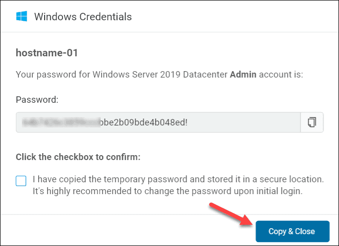 BMC Windows credentials box