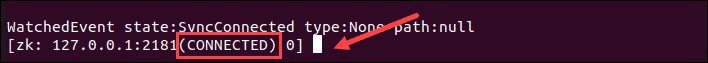 Connecting to the ZooKeeper server.