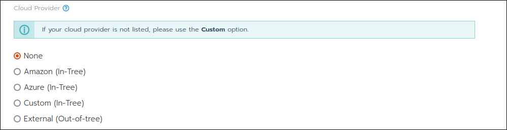 Choosing the cloud provider in the Add Cluster section in Rancher